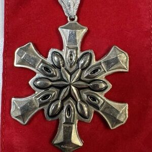 Gorham  Silver Plated Snowflake Ornament